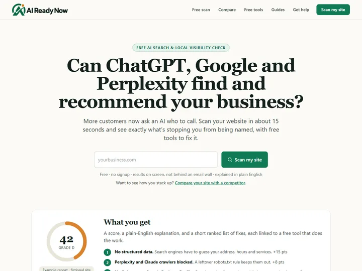 AI Ready Now homepage