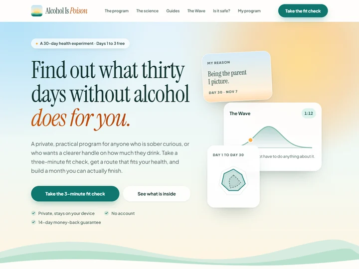 Alcohol Is Poison homepage