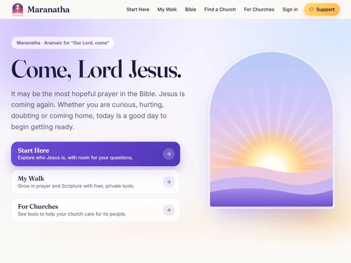 Maranatha.com homepage